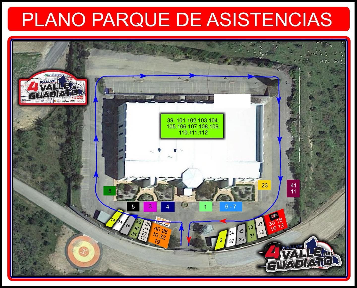 Plano de referencia del parque de asistencias